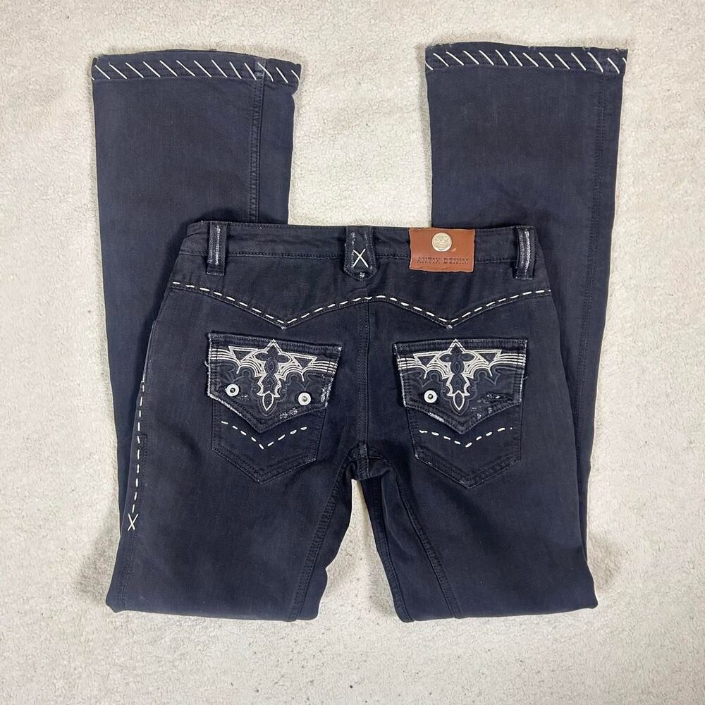 Antik Y2K Grunge Contrast Stitch Bootcut Jeans